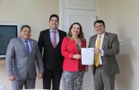 Representantes da ABRAT e ATEP com a presidente do tribunal