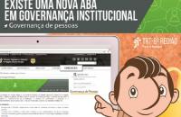 Mascote do TRT8 mostrando a nova página do Portal