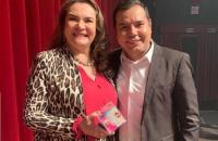 Foto: Presidente do TRT8, Pastora Leal, e  Danilo Barbosa, servidor e um dos organizadores do evento.