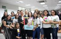 Foto: Jovens do Acessar/UFRA e as magistradas que integram o Cejusc.