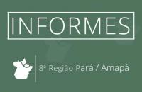 arte com fundo verde e no centro escrito a palavra informes e abaixo à esquerda o desenho do estado do Pará