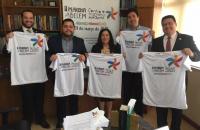 Foto: Desembargadora Zuíla Dutra e membros da ATEP posam para foto vestindo as camisetas da Marcha.