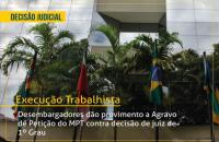 Arte: Fachada do prédio do TRT8. Em letra amarela escrito decisão judicial.