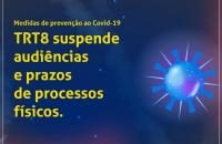 arte azul com imagem ilustrativa do coronavírus