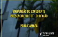 aviso sobre a suspensão do expediente