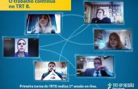 FOTO DOS DESEMBARGADORES QUE PARTICIPARAM DA 1ª SESSÃO ONLINE.