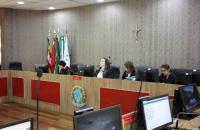 Imagem da primeira sessão do pleno em 2020. Na foto a presidente do TRT8, desembargadora Pastora Leal, preside a sessão.