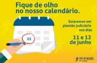 ARTE: Emfundo amarelo, um calendário com o dia 11 marcado como feriado.