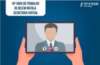 ARTE: Fundo azul com tela de tablet simulando uma conversa virtual
