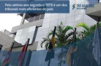 Arte: ao fundo, foto da fachada do Tribunal, logo do TRT8 e informações do texto.