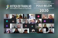 ARTE: LOGO DO TRT8 NO CANTO SUPERIOR ESQUERDO E FOTO CAPTURADA DA TELA NO DIA DA REUNIÃO POR VIDEO