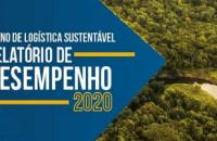 Arte dividida ao meio, por uma foto da floresta e fundo azul com informações do texto.
