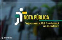 frente do prédio com a informação nota publica
