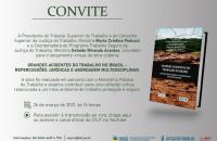 Arte do convite contendo capa do livro e informações sobre o lançamento.