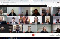 print da tela com fotos de todos os juízes presentes a solenidade virtual