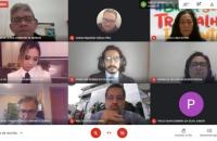 print da tela de computador com as fotos dos participantes