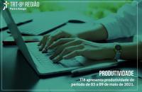  Resultado de produtividade do início do mês 
