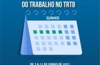 Arte com calendário destacando o período da Correição Ordinária