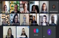 Imagem da cerimônia de posse dos novos juízes no formato virtual