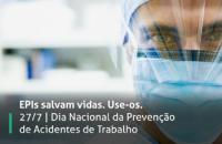Arte de divulgação do Dia Nacional da Prevenção de Acidentes de Trabalho