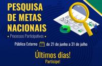 Arte de divulgação da Pesquisa Nacional das Metas do poder Judiciário