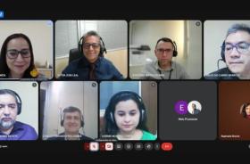 Foto da sala de aula virtual da oficina, que reúne homens e mulheres que atuam no TRT-8
