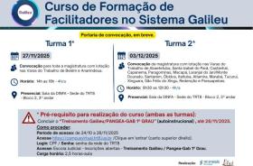 #ParaTodosVerem: Convite do curso nas cores azul e branco, predominantemente, com informações contidas no texto. 