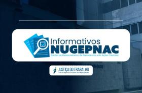 #ParaTodosVerem: arte gráfica nas cores azul. Com o texto centralizado "Informativos NUGEPNAC Núcleo de Gerenciamento de Precede